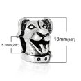 thumbnail image 2 of Cute Dog Head Charm Bead for European Snake Chain Charm Bracelet, 2 of 3