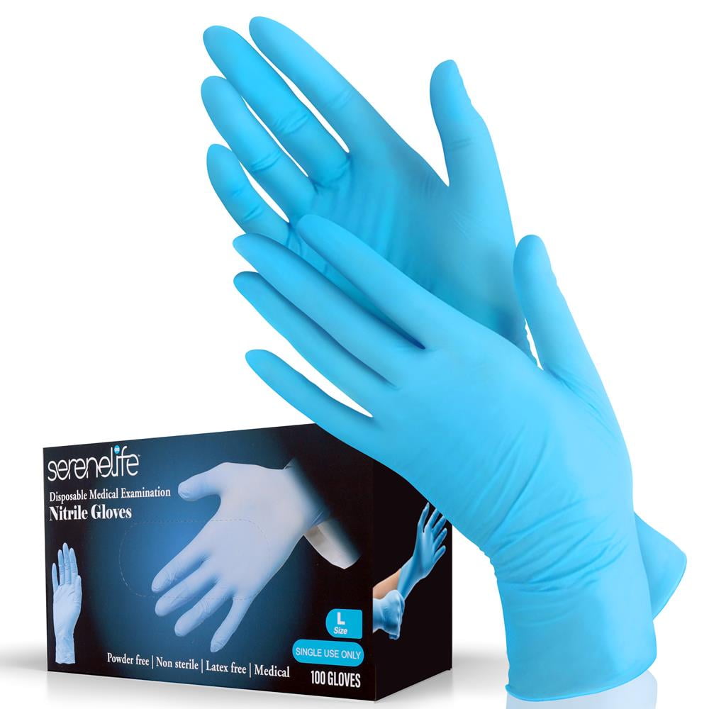 Nitrile Disposable Latex & Powder Free Gloves Great for Kitchens