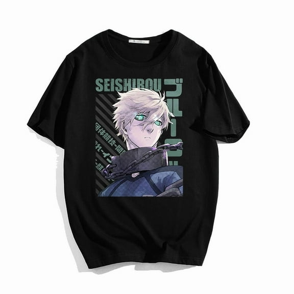 Anime Blue Lock Crewneck Short Sleeve T - Shirt for the Summer Season