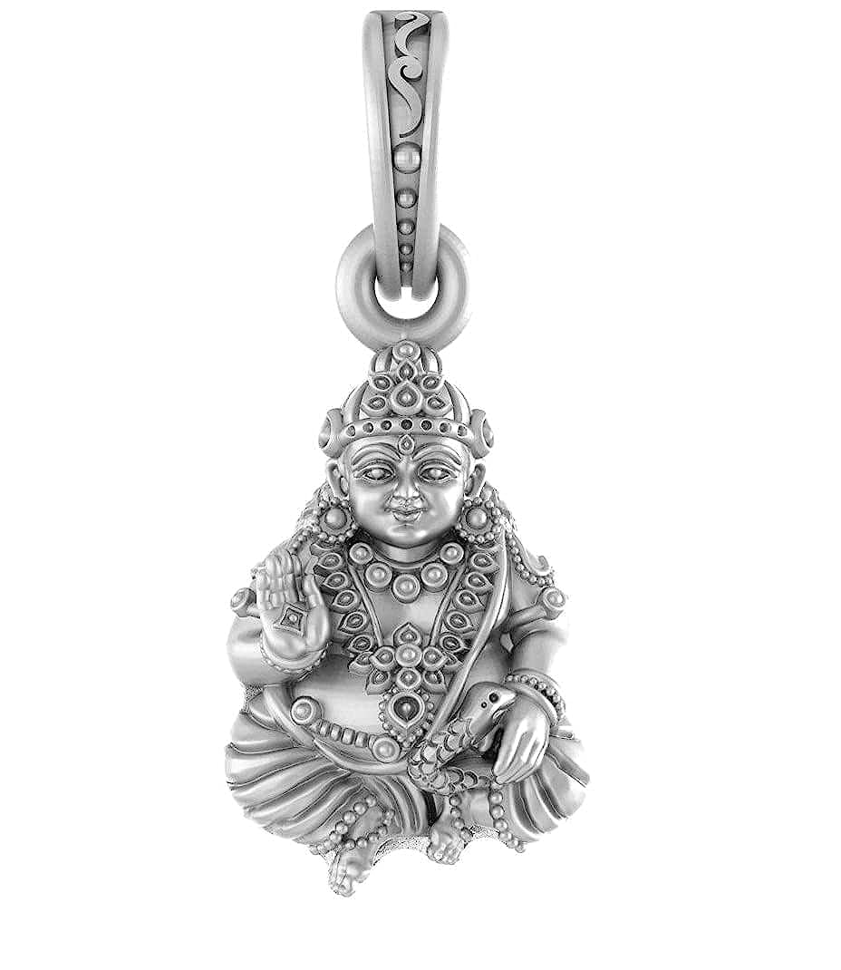 diollo Sterling Silver (92.5% purity) God Hanuman Pendant for Men ...