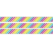 Teacher Created Resources Brights 4Ever Stripes Straight Rolled Border Trim, 50 Feet, 3 Rolls