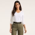 thumbnail image 6 of Lands' End Women's Relaxed Supima Cotton Long Sleeve V-Neck T-Shirt, 6 of 6