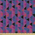 thumbnail image 2 of Ambesonne Geometric Fabric by the Yard Upholstery, Abstract Stripe Triangles, 5 Yards, Hot Pink and Blue Violet, 2 of 5