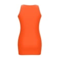 thumbnail image 5 of RYRJJ Women Tankini Swimsuits with Skirt Color Block Two Piece Bathing Suits Sporty Scoop Neck Tummy Control Swimwear(Orange,XXL), 5 of 5