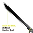 thumbnail image 4 of Kilimanjaro 24 Inch Machete with Serrated Back, Black Finish - 910039, 4 of 6