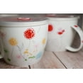 thumbnail image 2 of Microwavable Ceramic Noodle Bowl with Handle and Seal Fine Porcelain Floral Design, 2 of 9