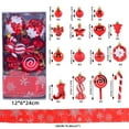 thumbnail image 2 of Christmas Hanging Ornaments Set Plastic Candy Cane Lollipop Ball Decoration for Xmas New Year Holiday Party Decor 30Pcs (Red And White), 2 of 4