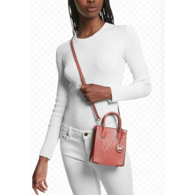 Michael Kors Mercer Extra-Small Pebbled Leather Crossbody Bag (TEA
