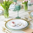 thumbnail image 4 of (60 PACK) EcoQuality 10.6" inch Round White Plastic Plates with Gold Butterfly Design - Disposable China Like Party Plates, Heavy Duty Dinner Charger Plates, Salad Plate, Dessert, Weddings, Serveware, 4 of 5
