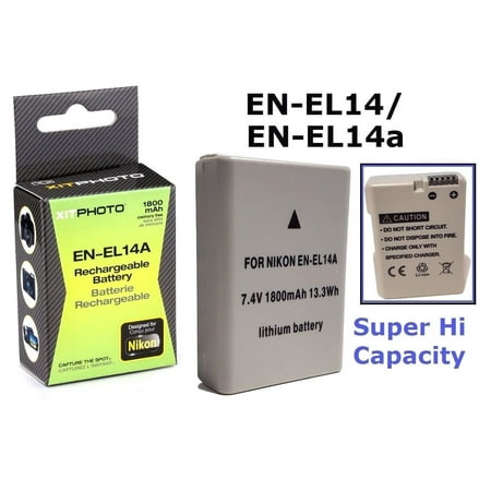 Hi Capacity EN-EL14a Li-Ion Battery for Nikon Coolpix P7800 P7000 P7700