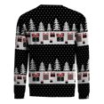 thumbnail image 5 of Telankuip 2025 Christmas Sweatshirts for Men Funny Crew Neck Pullovers Long Sleeve Christmas Print Retro Santa Claus Tops Warm Comfortable Fitted Casual Workout Sweatshirt Black4 L, 5 of 7