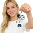 thumbnail image 4 of Llavero acrílico de fútbol: llavero transparente de fútbol para aficionados al deporte, accesorios para bolsos y artículos de colección., 4 of 5