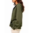 thumbnail image 3 of Women's Hoodies Fall Fashion Outfits Workout Sweatshirts Y2k Winter Zip Up Jackets Oversized Tops Green S, 3 of 7