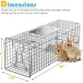 Humane Live Animal Cage Trap 32inch Steel Catch Release Rodent Cage for