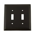 thumbnail image 4 of Nostalgic Warehouse 719879 Deco Switch Plate with Double Toggle, Bright Chrome, 4 of 7