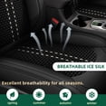 thumbnail image 5 of AQBDDBQ Car Seat Covers Front Seats for Chevrolet Chevy Malibu 2007-2025 2026: Breathable Cooling Ice Silk Leather Seat Covers Cushion Compatible Airbag(Black,Front Row), 5 of 9