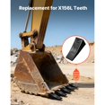 thumbnail image 2 of KFFKFF Excavator Bucket Teeth with Pins, 4 Pack X156L Bucket Tooth Set for Smooth & Efficient Excavation, Heavy Duty 5.3 in Long Digging Buckets Teeth Replacement, 2 of 9
