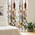 thumbnail image 3 of Ambesonne Floral 4-Panel Curtains, Autumnal Leaf Flowers Art, 56"x63", Dark Tan Orange and Ruby, 3 of 3