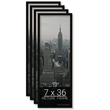 7x36 Black Picture Frame for Puzzles Posters Photos or Artwork, Set of 4