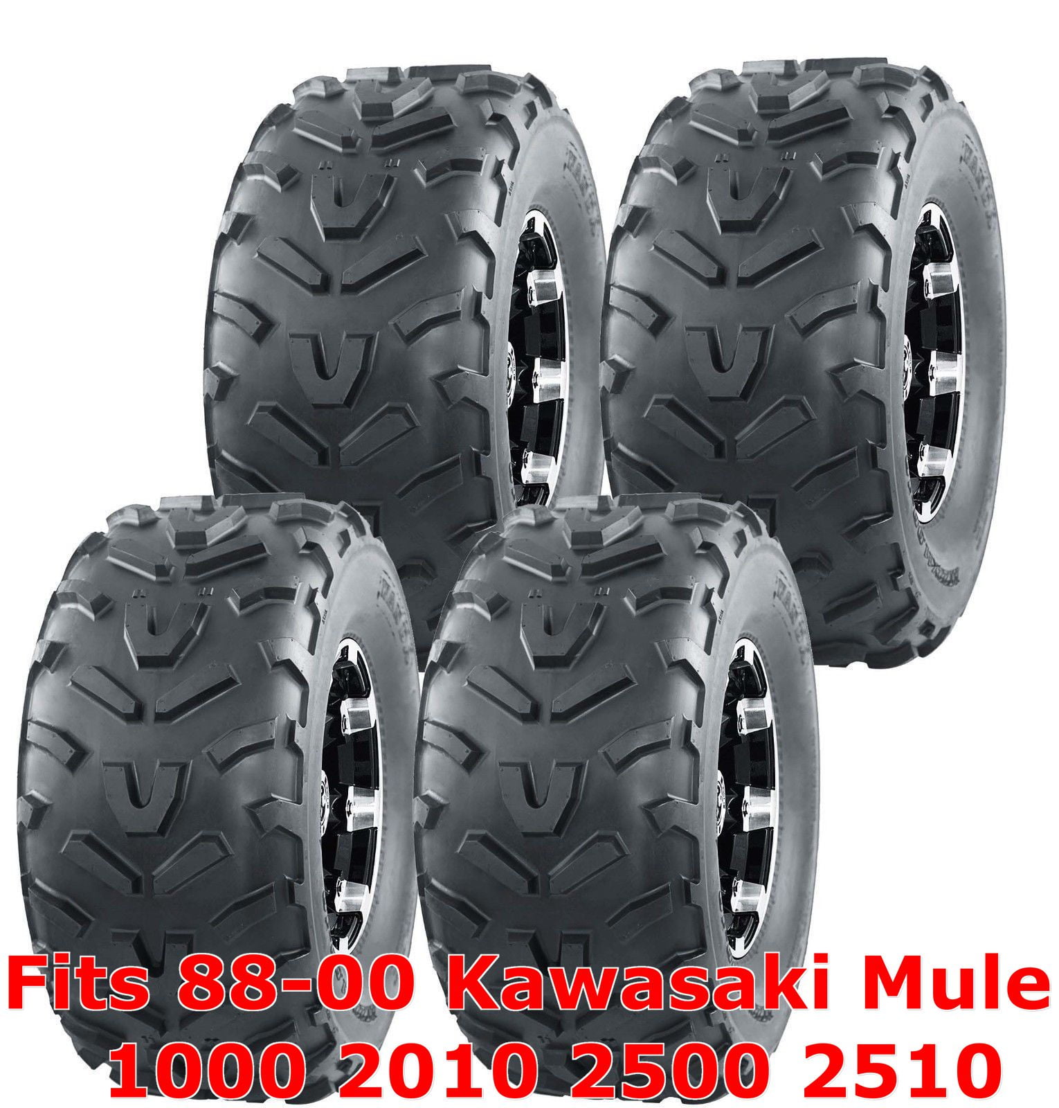 Full Set WANDA ATV Tires 22x11-10  88-00 Kawasaki Mule 1000 2010 2500 2510 4PR