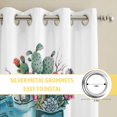 thumbnail image 6 of Summer Cactus Kitchen Curtains Window Panels, Country Blue Truck Botanical Tropical Plants Insulated Window Treatment Curtain, Grommet Curtains for Bedroom/Living Room/Bathroom, 2 Piece 42"Wx84"L, 6 of 8
