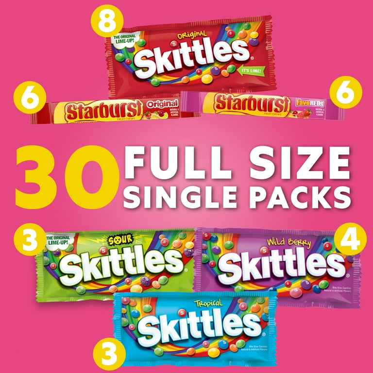 Skittles and Starburst Variety Pack, 30 ct. - FREE SHIPPING!