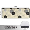 thumbnail image 5 of Geometric Flower and Dahlia Beige Anti Fatigue Kitchen Rugs Set Of 2, Non Slip Washable Decorative Floor Mats for Sink Laundry and Home Use, 17"x47", 5 of 5