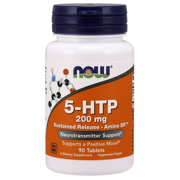 5HTP 200 mg Sustained Release Amino SR Now Foods 90 Tabs Walmart