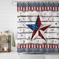 thumbnail image 3 of 4th of July Shower Curtain Set with Hooks, Patriotic Farmhouse Barn Star Waterproof Fabric Bathroom Curtains Decor Home Accessories,66 X 72 Inch Long, 3 of 9