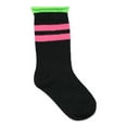 thumbnail image 3 of Wonder Nation Girls Mid Crew Socks, 6-Pack, Sizes 10.5-4, 3 of 8
