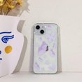 thumbnail image 2 of Compatible con iPhone 14 Funda transparente con diseño de mariposas para mujeres y niñas, estética, suave, delgada, de TPU, a prueba de golpes, protectora para iPhone 14 - Mariposa morada, 2 of 8