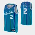thumbnail image 1 of LaMelo Ball 2020 NBA Draft Charlotte Hornets Teal Icon Jerseypangjing, 1 of 3
