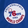thumbnail image 5 of Men's Mitchell & Ness Royal Philadelphia 76ers Team Origins Anorak Quarter-Zip Pullover Hoodie, 5 of 5