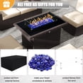thumbnail image 4 of 7 Piece Patio Furniture Set with 44" Propane Gas Fire Pit Table, Outdoor Sectional Conversation Set Wicker Rattan Sofa Set with Coffee Table, 4 of 7