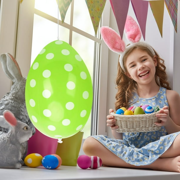 Decoraciones de Pascua, adornos de Pascua, regalos de Pascua, huevos de Pascua inflables, juguetes de decoración para exteriores para niños, huevos de Pascua coloridos, huevos de Pascua inflables para