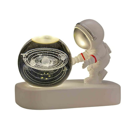 

Lopecy-Sta Star Projector Galaxy Light Luminous Planetary Galaxy Astronaut Crystal Ball with Astronaut Hand Push Night Light Usb Power Supply To Keep Warm Bedside Light Children’S Gift