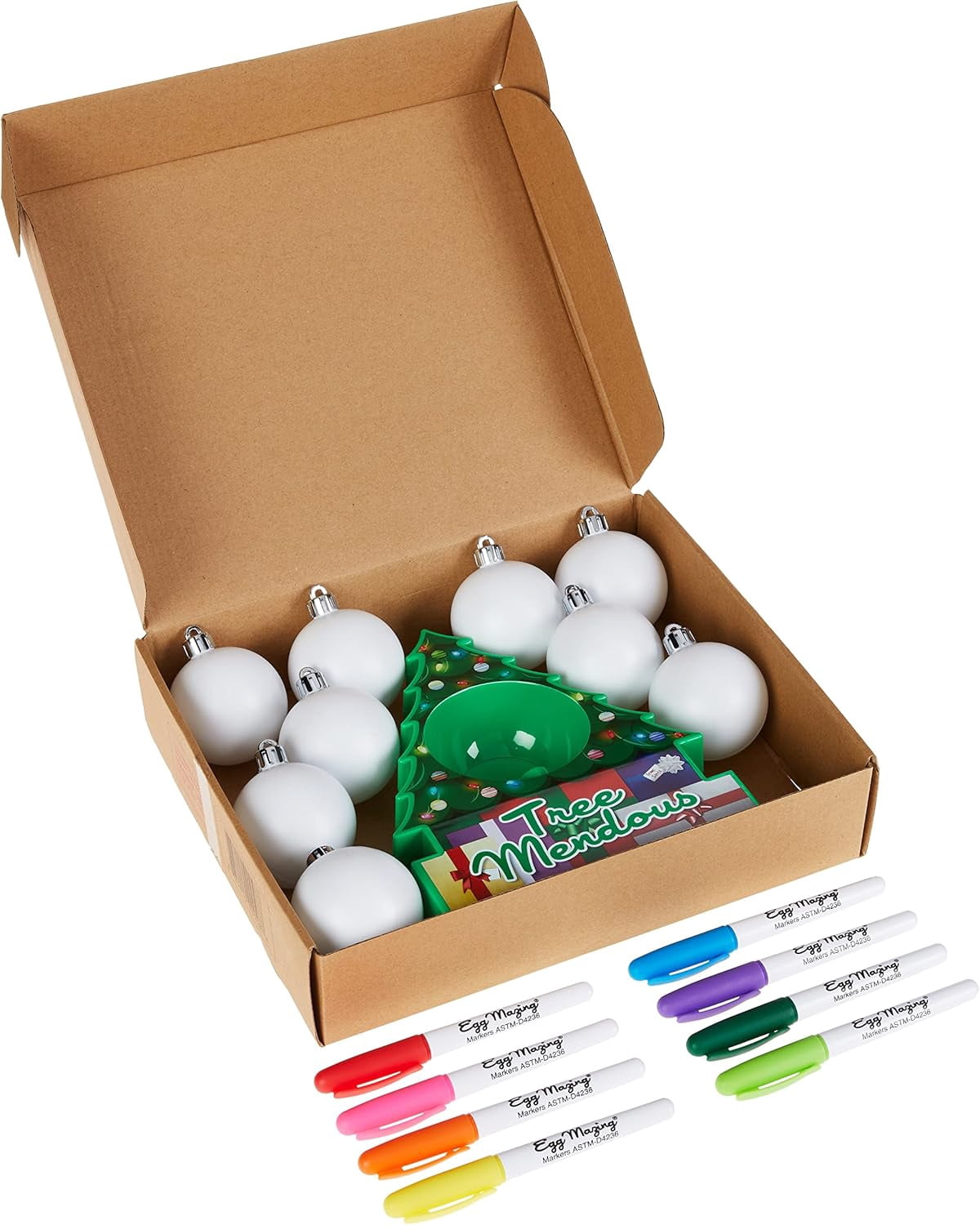 The Treemendous Ornament Decorator TreeMendous Christmas Tree Ornament Decorating Kit & 6 Pack Ornament Combo Pack - Holiday Arts and Crafts Activity for Kids Ages 3 and Up