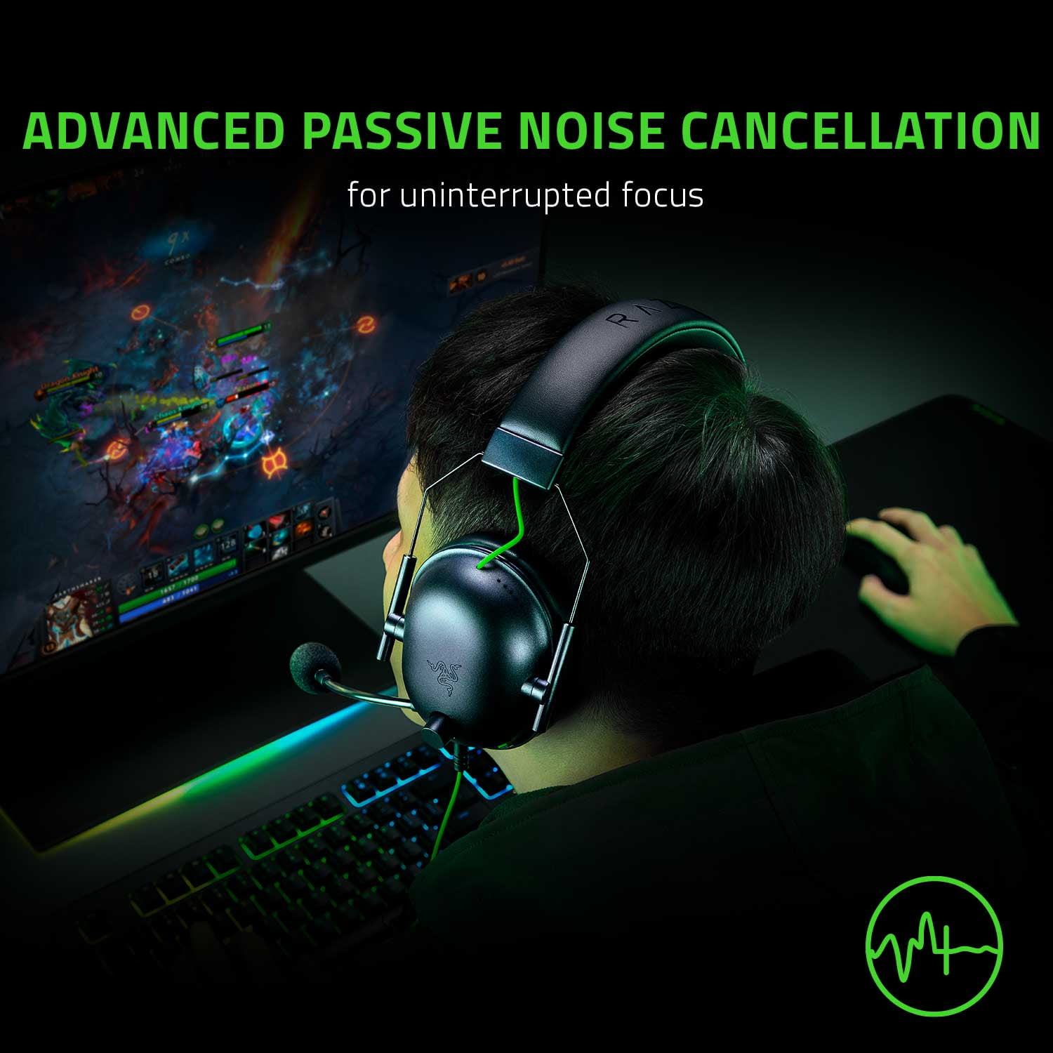 Razer BlackShark V2 X Wired Esports Multi-platform Headset, 3.5mm, Black