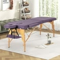 thumbnail image 2 of Costway 84" Portable & Foldable Massage Salon Spa Facial Care Tattoo Bed with Carrying Bag Purple, 2 of 10