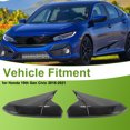 thumbnail image 2 of Reemplazo de tapa de espejo lateral izquierdo y derecho ABS negro para Honda Civic de 10ª generación 2016-2021 Ox Horn, 2 of 7