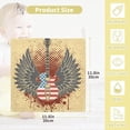 thumbnail image 2 of 5 PCS Rock Wings Guitar Baby Muslin Washcloths, Vintage USA Flag Soft Absorbent Face Towel Burp Cloths Cotton Bath Wipes Infant Wash Cloth for Newborn Boys Girls, 2 of 7