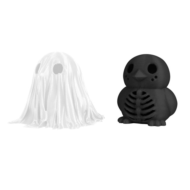 De Pingüino esqueleto realista impreso en 3D con capa fantasma, elegancia artística para una decoración del hogar moderna y significativa