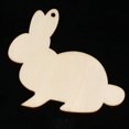 thumbnail image 3 of 20 Pcs Ornements en Bois Non Finis en Forme de Lapin de Pâques, 3 of 8