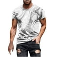 thumbnail image 2 of Styesk T-Shirts pour Hommes Mode Hommes Confortables Imprimés Manches Courtes Col Rond Blouses Chemises, 2 of 5