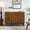 Walnut, variant on DRNANLIT Mid-Century Modern Sideboard with Outlet Hole, Adjustable Shelves Storage Cabinet, Press-to-Open Geometric Fluted Door TV Stand for Living Room, Entryway, Dining Room, Black