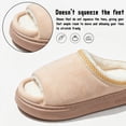 thumbnail image 3 of CHICVOMEY Fuzzy Slippers Women Slip on Indoor Cozy Memory Foam House Shoes Open Toe House Slippers Lightweight Fluffy Slippers, 3 of 9