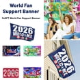 thumbnail image 3 of Decorr World Soccer Fan Flag, 5×3 FT Football Fan Cheering Banner US-Canada-Mexico Themed Soccer Banner with Brass Grommets, Durable Polyester Flag for Stadium, Watch Party & Outdoor Decor, 3 of 6