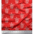 thumbnail image 1 of Soimoi Cotton Duck Fabric Turtle Block Print Fabric by Yard 56 Inch Wide, 1 of 3