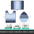 thumbnail image 2 of Ileading Traditional Bath Rug Set 3 Piece Microfiber Washable Bathroom Rug Set, 2 of 9