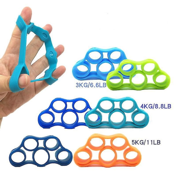 Dedo de silicona Extractor de entrenamiento Ratón Mano Dedo Ejercicio Entrenador Pequeño Fitness Cinco dedos Extractor-dedo Estiramiento Ejercitador Dedo Agarre Dedo Str